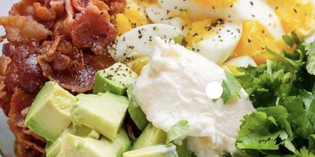 Avocado Egg Salad with Bacon