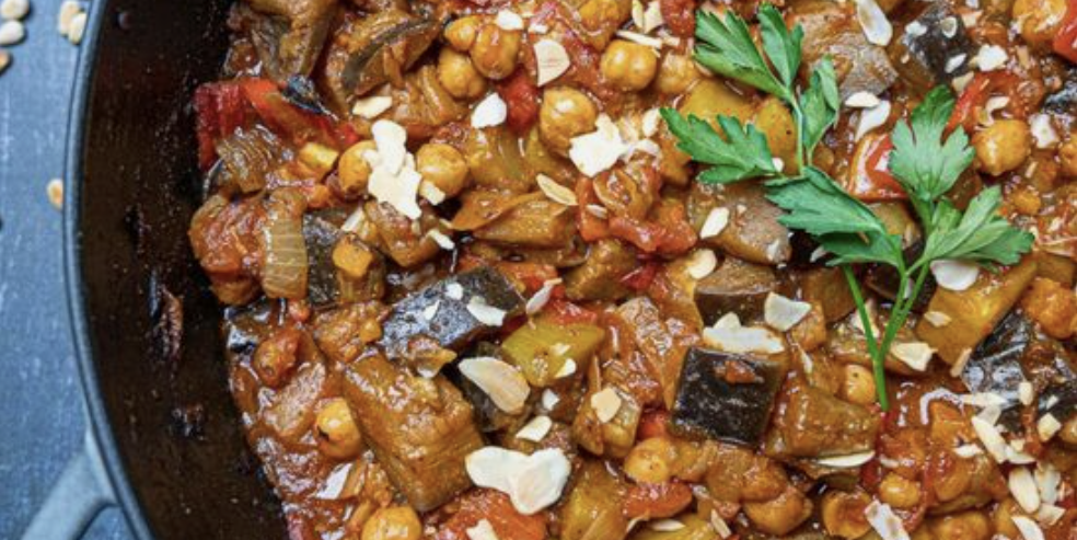 Moroccan Eggplant and Lentils