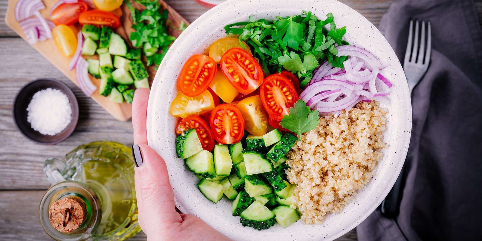 Mediterranean Quinoa Salad Bowl