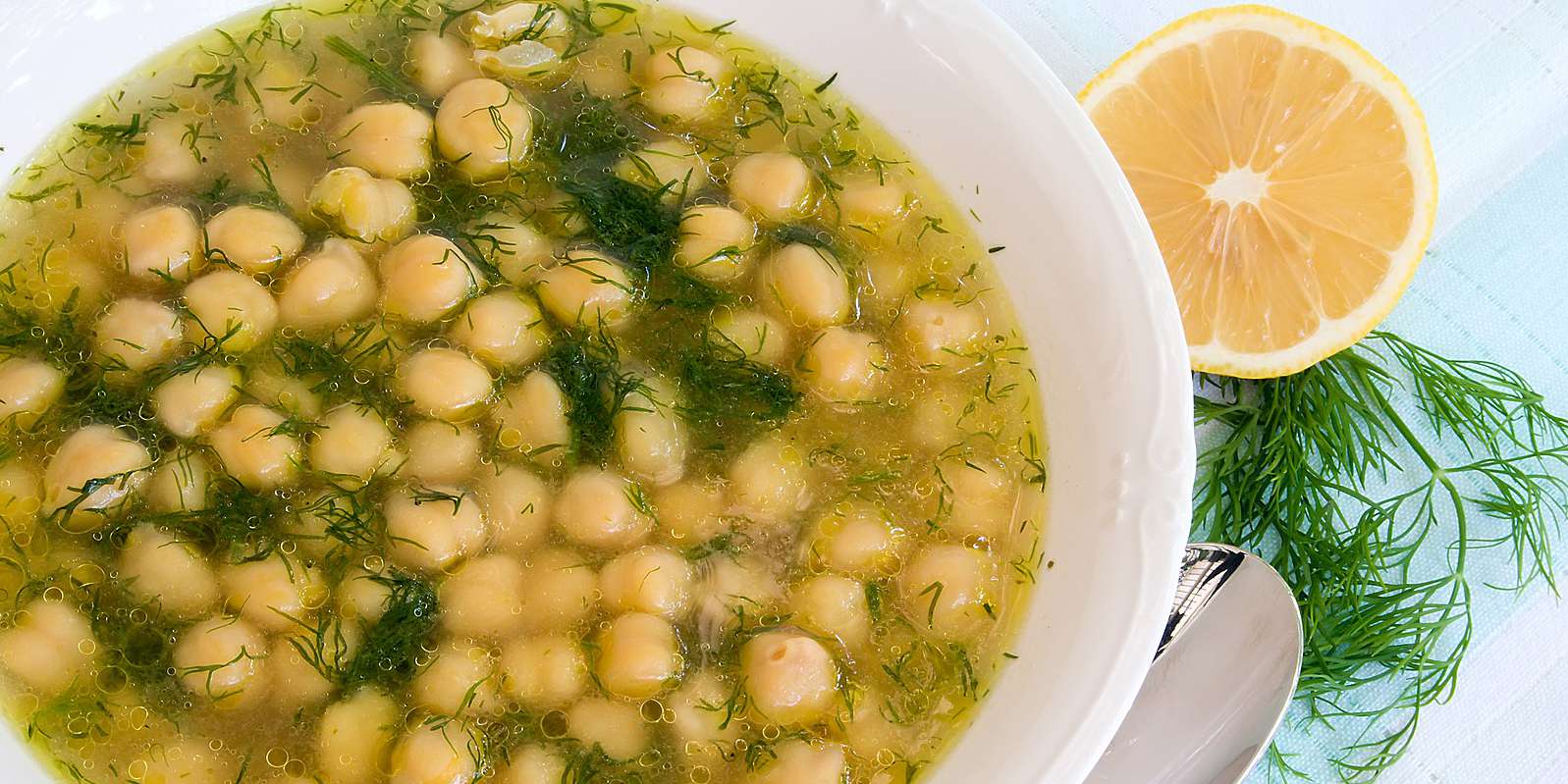 Lemon Orzo Chickpea Soup